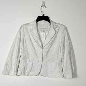 Ladies Banana Republic White Eyelet Blazer - Size 8